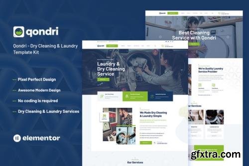 ThemeForest - Qondri v1.0.0 - Dry Cleaning & Laundry Elementor Template Kit - 35828997