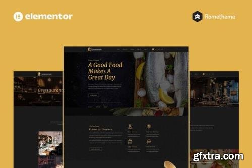 ThemeForest - Crestaurant v1.0.0 - Elegant Restaurant Pro Full Site Template Kit - 35709867