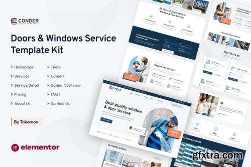 ThemeForest - Conder v1.0.2 - Doors & Windows Service Elementor Template Kit - 35636981