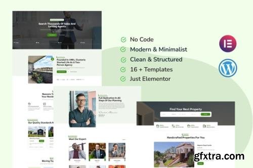 ThemeForest - Clusteria v1.0.0 - Real Estate & Property Elementor Template Kit - 35666729