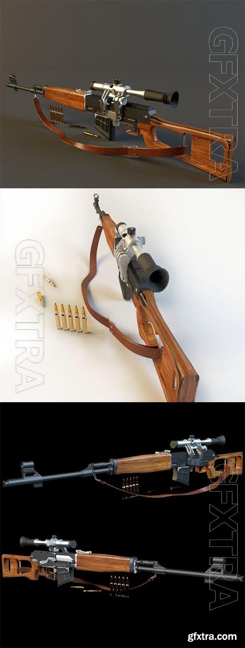 3D Models Sniper rifle