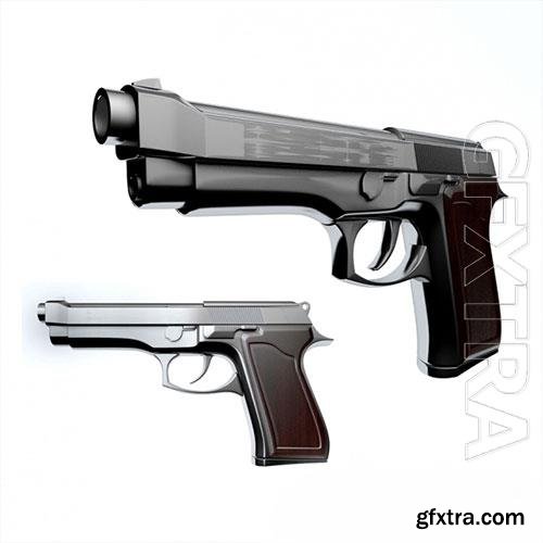 3D Models Beretta pistol