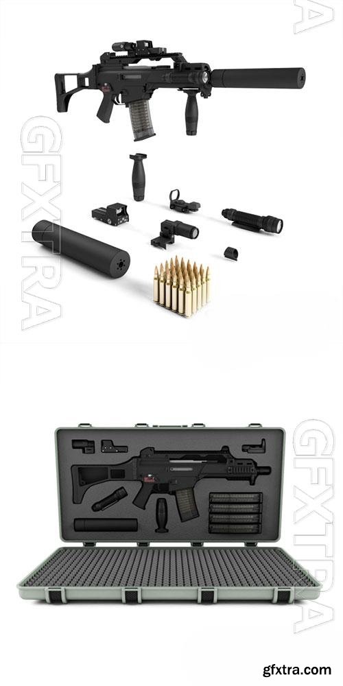 3D Models H&K G36C assault rifle