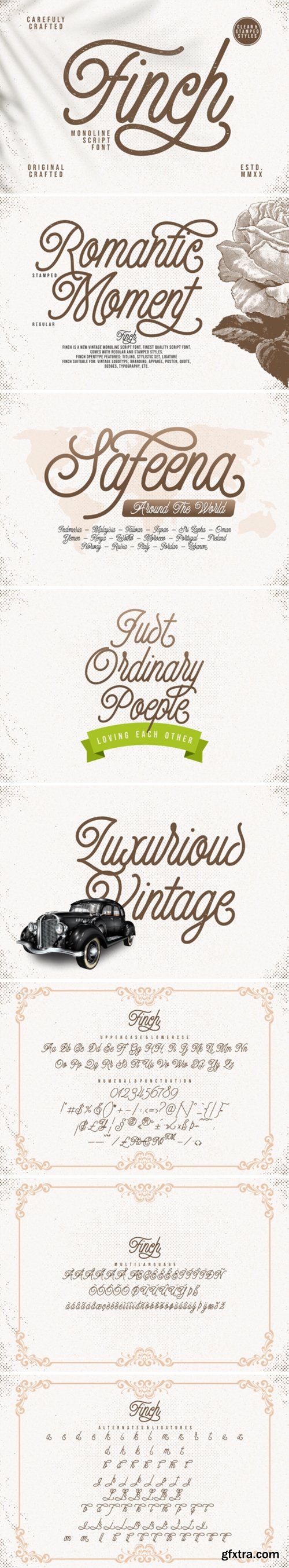 Finch - Monoline Script Font