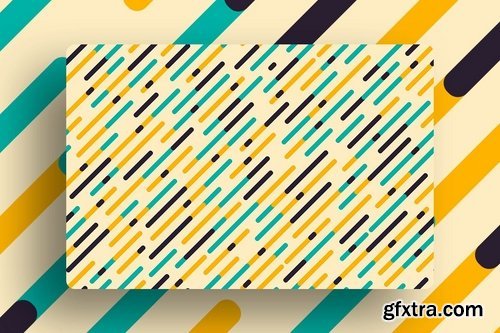 Rounded Shape in Diagonal Rhythm Seamless Patterns