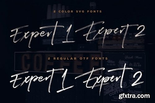 Expert Brush &amp; SVG Font 3851111