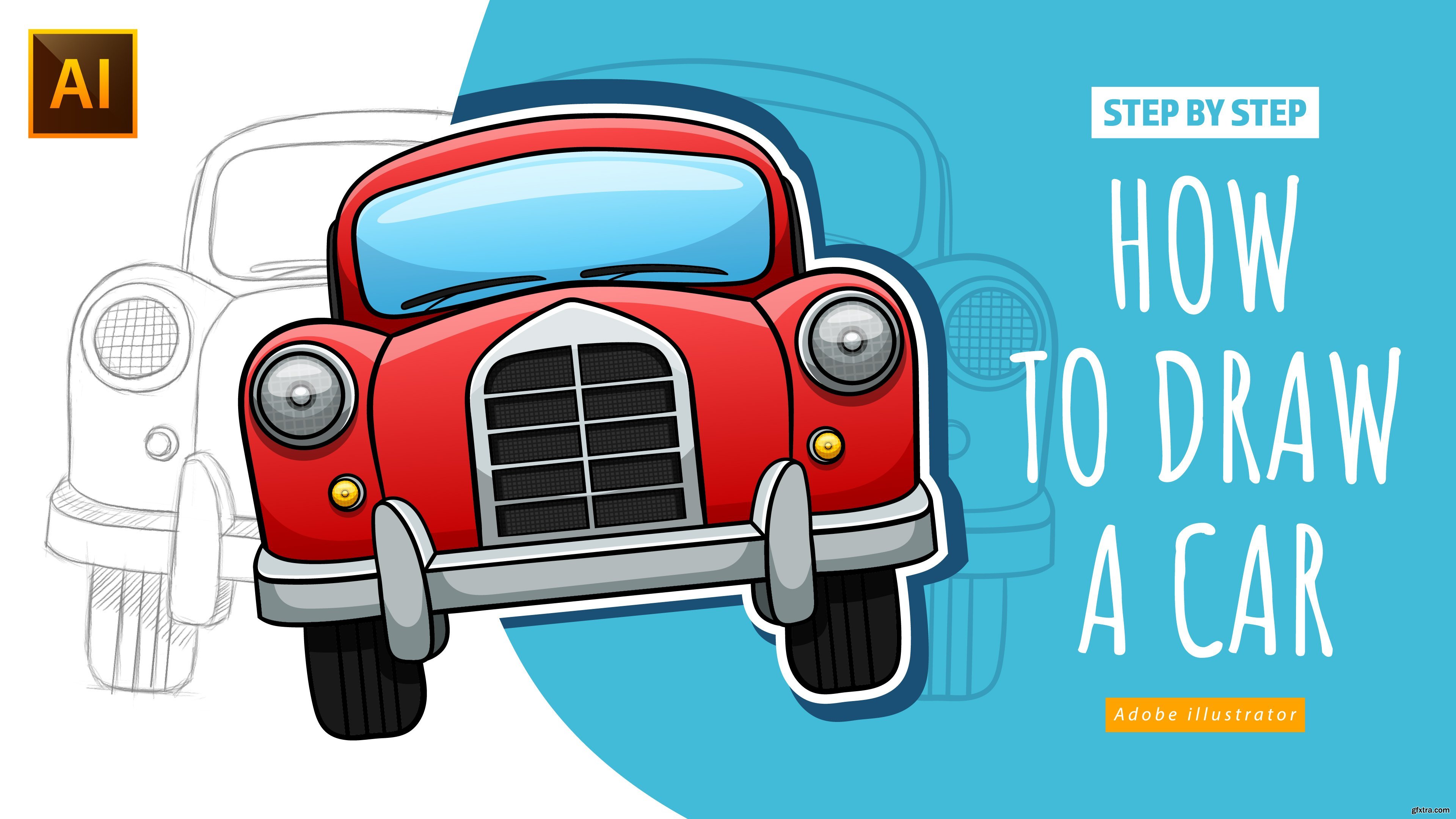 How to Draw a Car in Adobe Illustrator step by step » GFxtra
