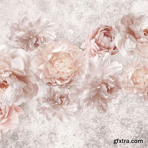 3D Texture with peonies