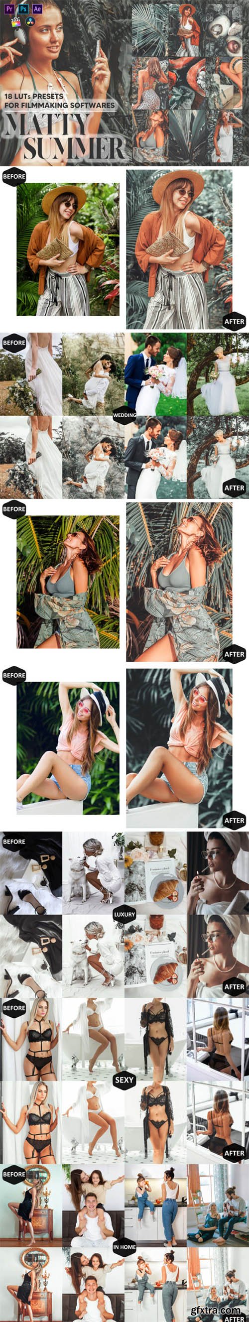 18 Matty Summer Video LUTs Presets