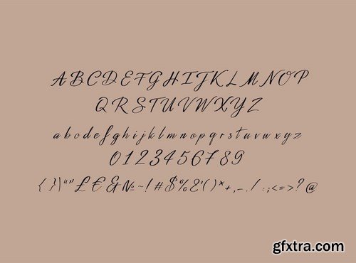 Handwritten fancy font