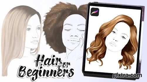 Drawing Hair in Procreate: How to Paint Hair for Beginners