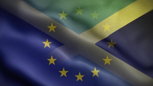 Videohive - EU Jamaica Flag Loop Background 4K - 35907400 - 35907400