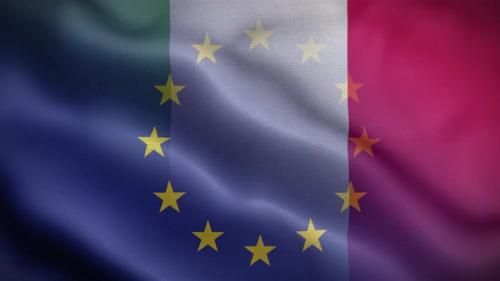 Videohive - EU Italy Flag Loop Background 4K - 35907402 - 35907402