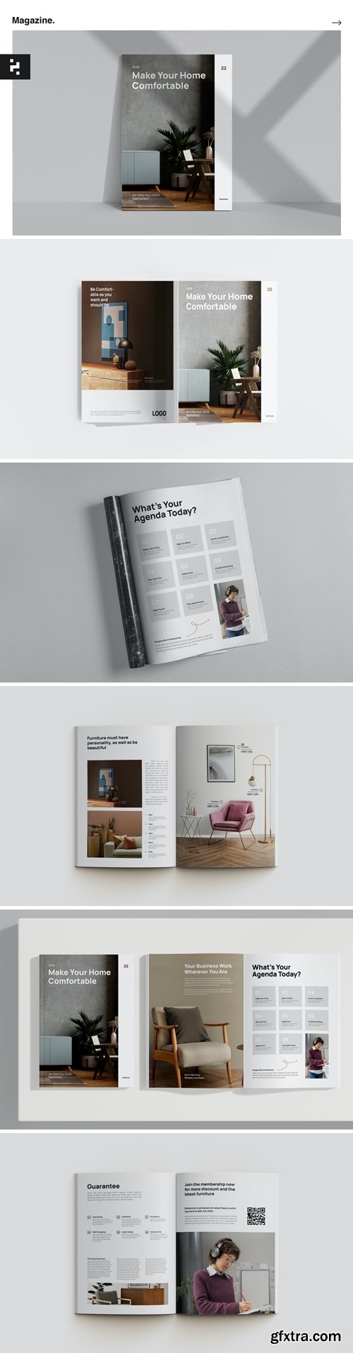 A4 Furniture Catalog Magazine Template