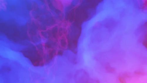 Videohive - 3d Rendered Blue Pink Neon Liquid Surface with Wavy Shapes - 35914962 - 35914962