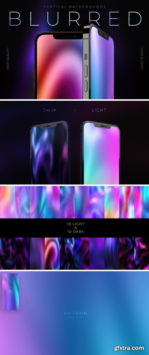 Blurred - Vertical Gradient Backgrounds