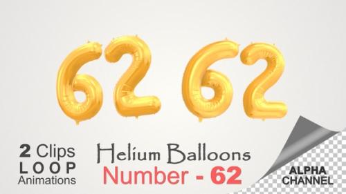 Videohive - Celebration Helium Balloons With Number – 62 - 35918132 - 35918132