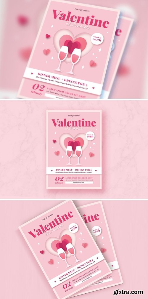 Valentine Dinner Event Flyer Template