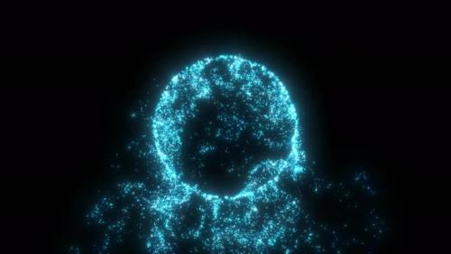 Videohive - Circle Blue Particles - 35930224 - 35930224