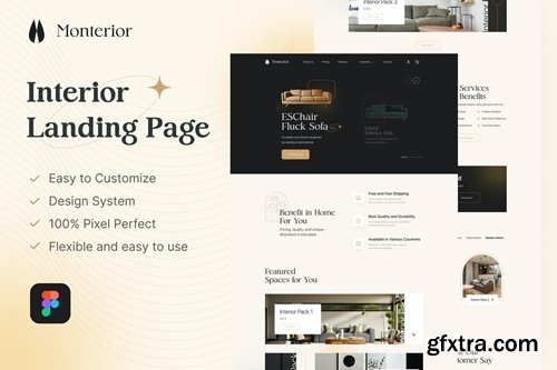 Monterior - Interior Landing Page Web UI Kit