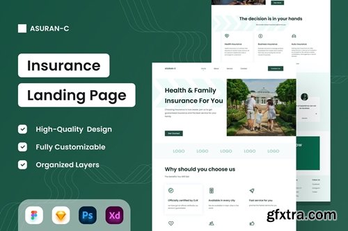 Insurance Landing Page - UI Design