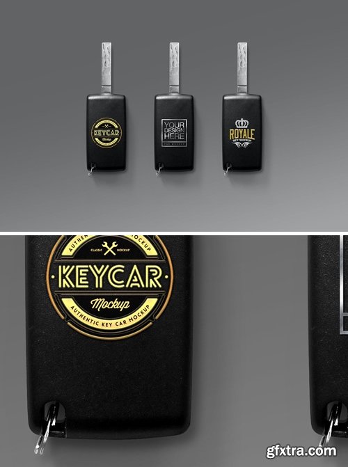 Car Key Logo Mockup