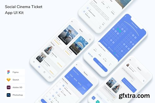 Social Cinema Ticket App UI Kit