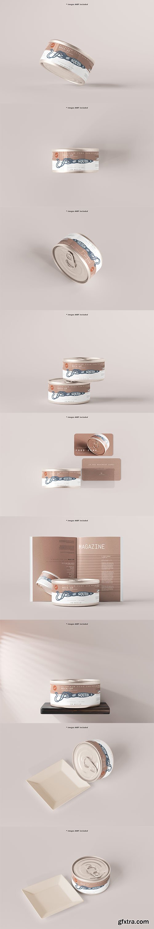 Aluminum food can mockup