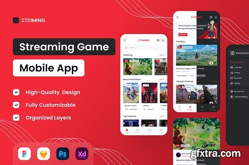 Streaming Game Mobile App - UI Design