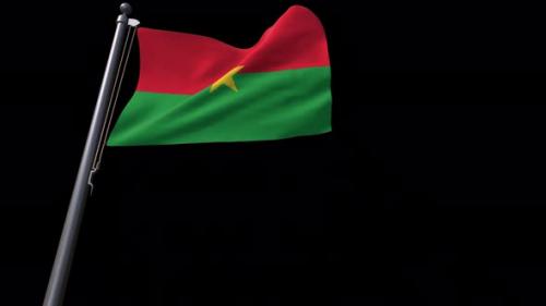 Videohive - Burkina Faso Flag With Alpha Channel 4K - 35938913 - 35938913