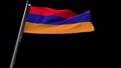 Videohive - Armenia Flag With Alpha Channel 4K - 35938915 - 35938915