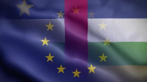 Videohive - EU Central African Republic Flag Loop Background 4K - 35906608 - 35906608