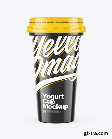 Glossy Yorurt Cup Mockup 65350