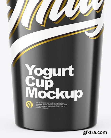 Glossy Yorurt Cup Mockup 65350