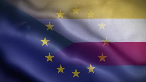 Videohive - EU Comoros Flag Loop Background 4K - 35906624 - 35906624