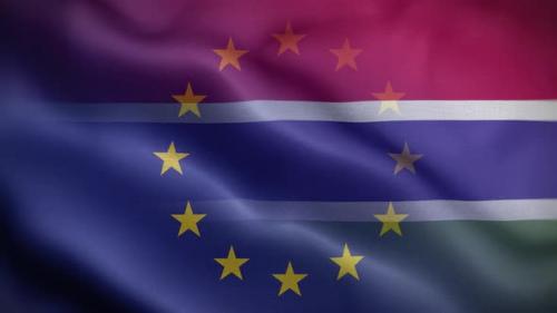 Videohive - EU Gambia Flag Loop Background 4K - 35907063 - 35907063