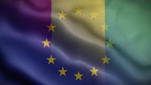 Videohive - EU Guinea Flag Loop Background 4K - 35907070 - 35907070
