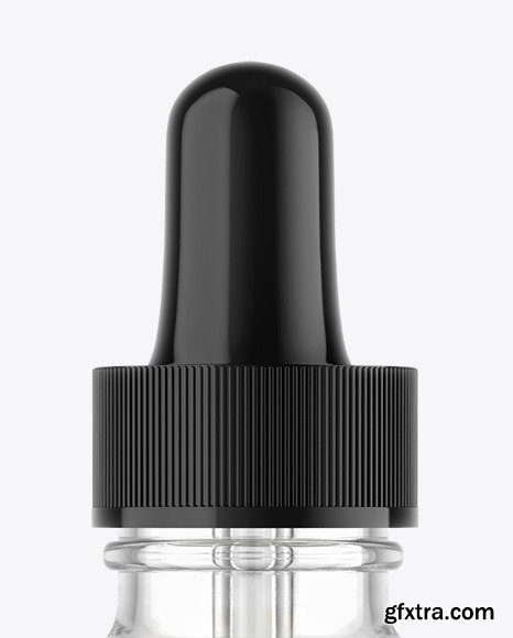 Clear Glass Dropper Bottle with Oil Mockup 65642