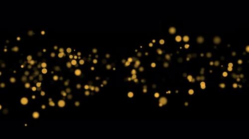 Videohive - Shining glow golden dust particles sparkle on black background. - 35850982 - 35850982