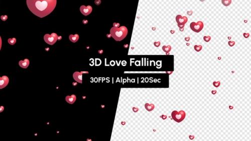 Videohive - Love Shape Heart Emoji Falling - 35864747 - 35864747