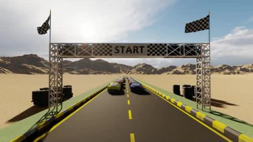 Videohive - Race Start Line on Track - 35865588 - 35865588