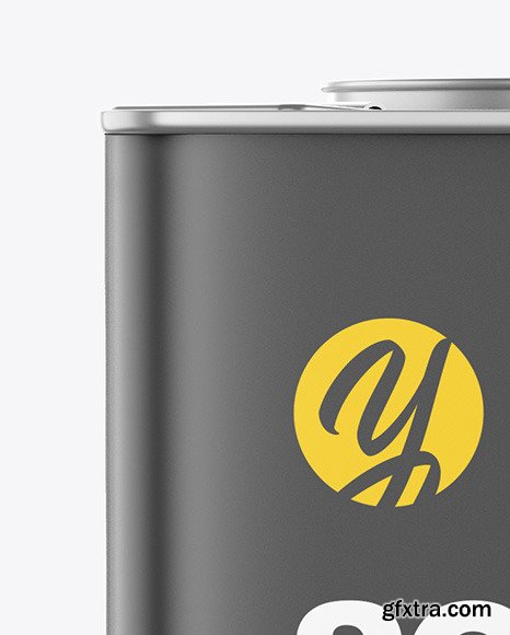 Matte Square Tin Can Mockup 65340