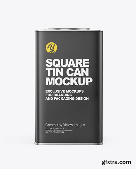 Matte Square Tin Can Mockup 65340