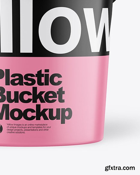 Matte Plastic Bucket Mockup 65866