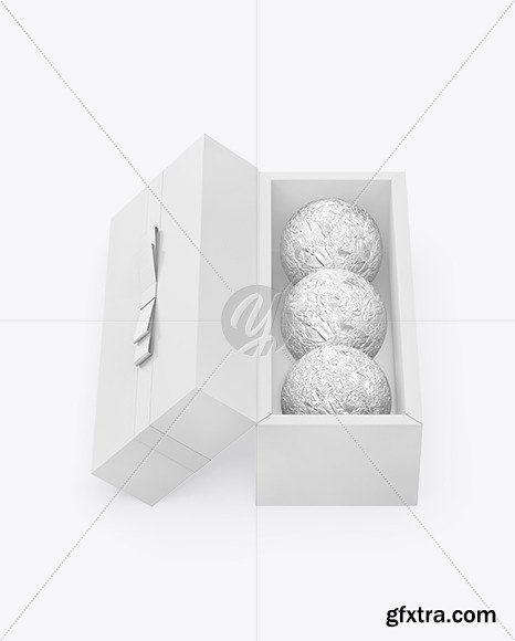 Box with Chocolates in Foil Mockup 73091