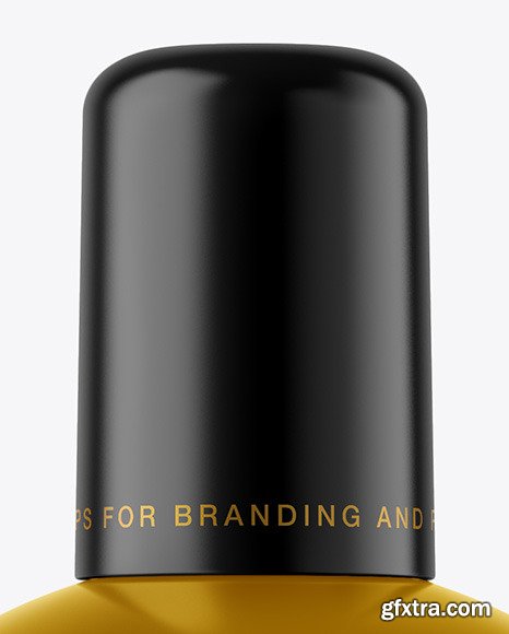 Metallic Cosmetic Bottle with Pump Mockup 65811