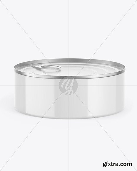 Metallic Tin Can w/ Glossy Finish Mockup 65695