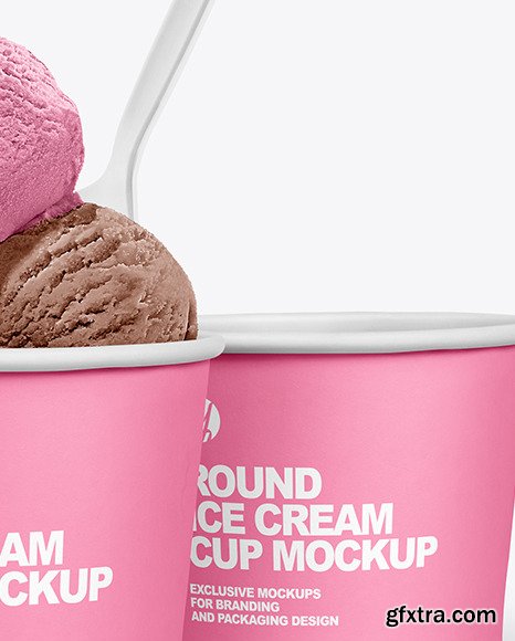 Paper Ice Cream Cups Mockup 66155