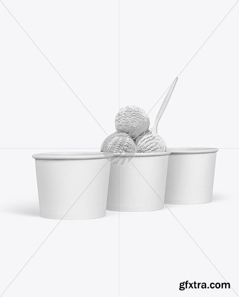 Paper Ice Cream Cups Mockup 66155