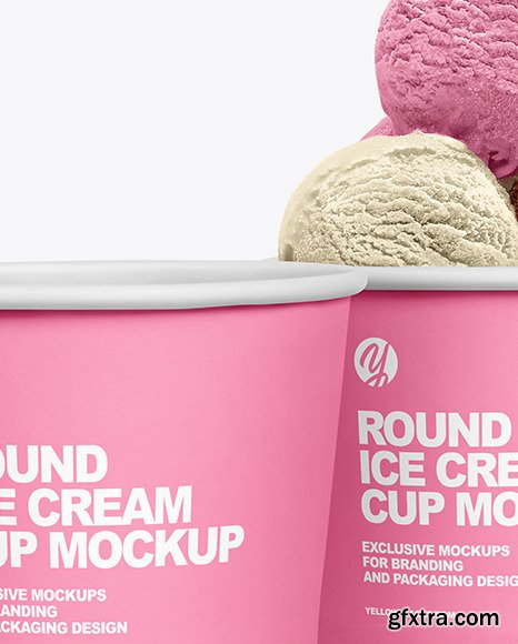 Paper Ice Cream Cups Mockup 66155